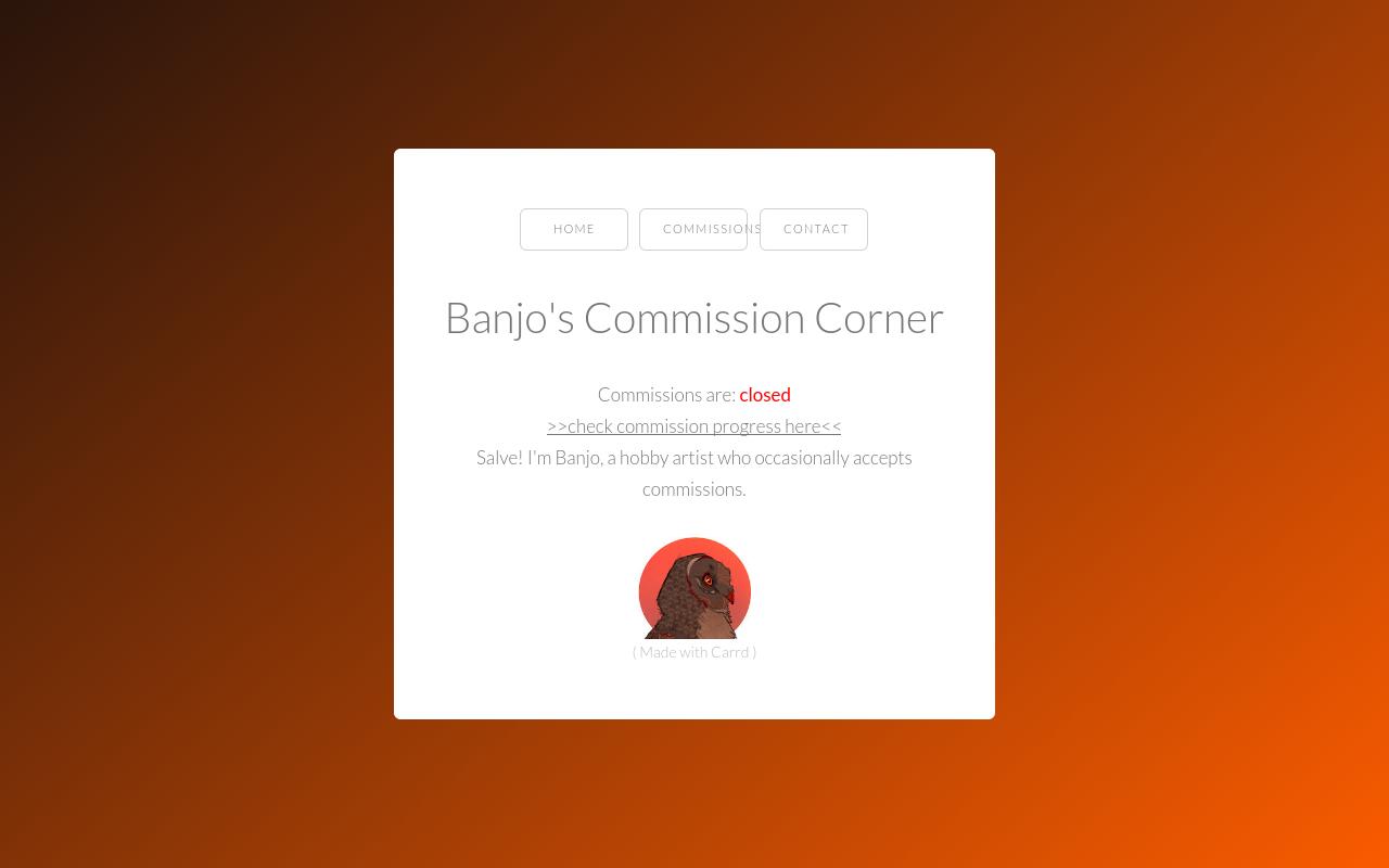 Carrd profile picture for @banjo